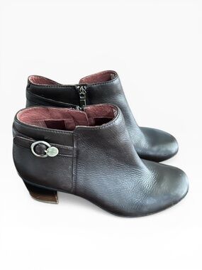 Dansko Waterproof Leather Ankle Boots Perry Chocolate Brown Sz EU 41, US 10.5-11